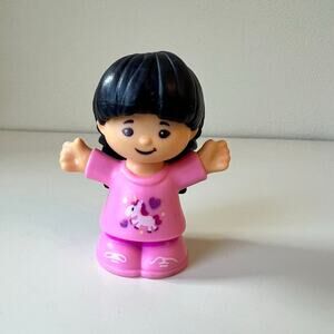 Fisher-Price Little People Girl Pink Unicorn Braids Toy Figure 2016